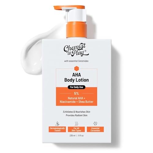 Chemist at Play AHA Body Lotion with 5% Natural AHA, Niacinamide, Shea Butter